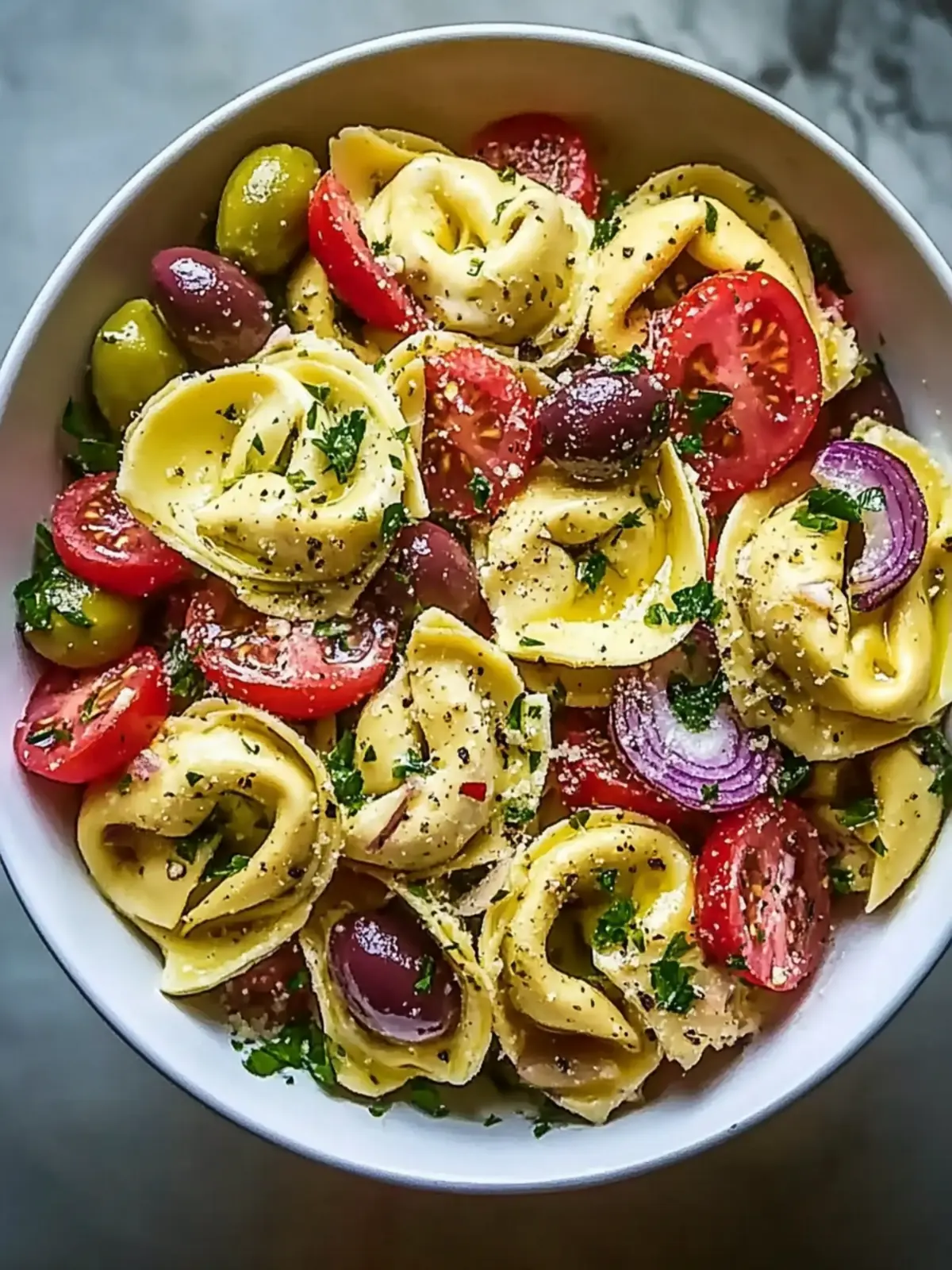 Mediterranean Tortellini Salad with Artichokes & Olives Delight 4 Mediterranean Tortellini Salad with Artichokes & Olives Recipe