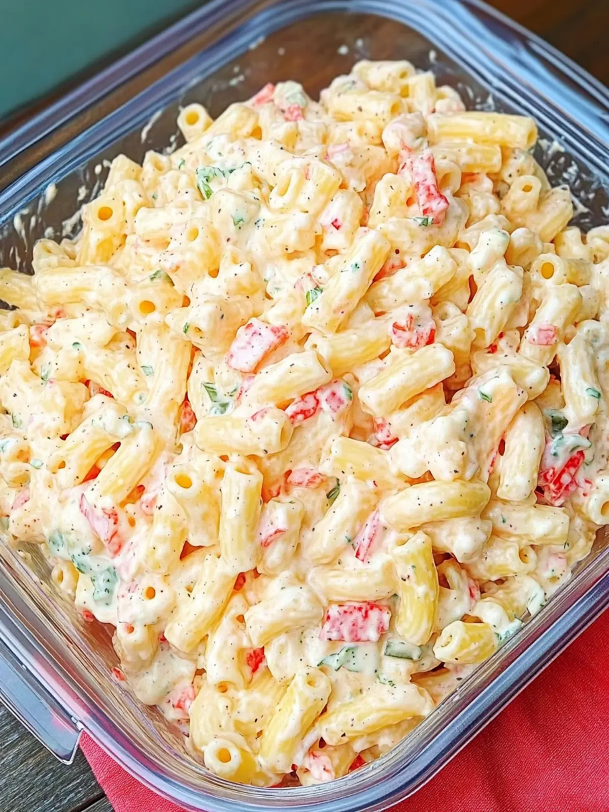 Cheddar Sour Cream Macaroni Salad
