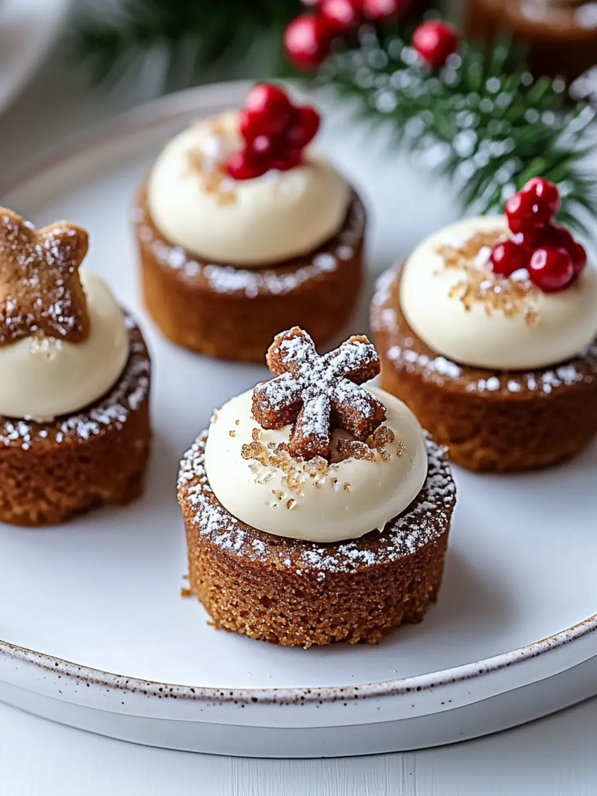 Gingerbread Mini Cheesecakes