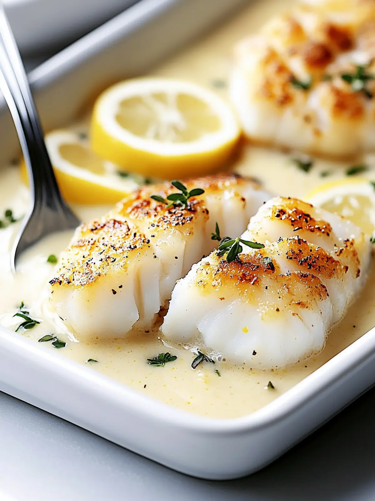 Baked Cod in Coconut Lemon Cream Sauce for a Tropical Delight 4 Baked Cod in Coconut Lemon Cream Sauce