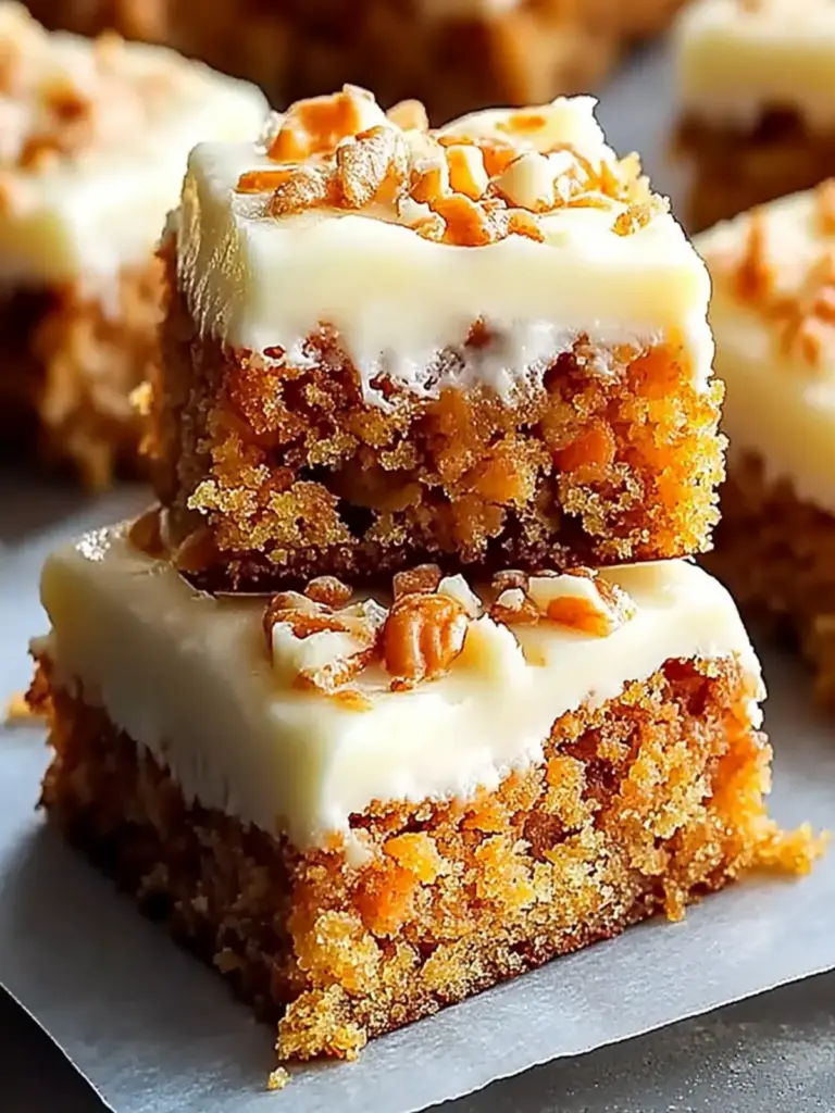 Decadent Carrot Cake Bars with Cream Cheese Frosting