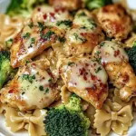 Cowboy Butter Lemon Bowtie Chicken with Broccoli