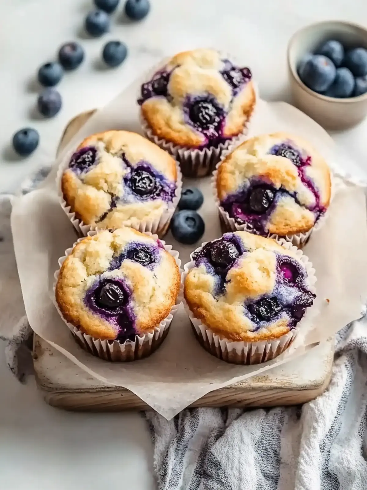 Cottage Cheese Blueberry Muffins