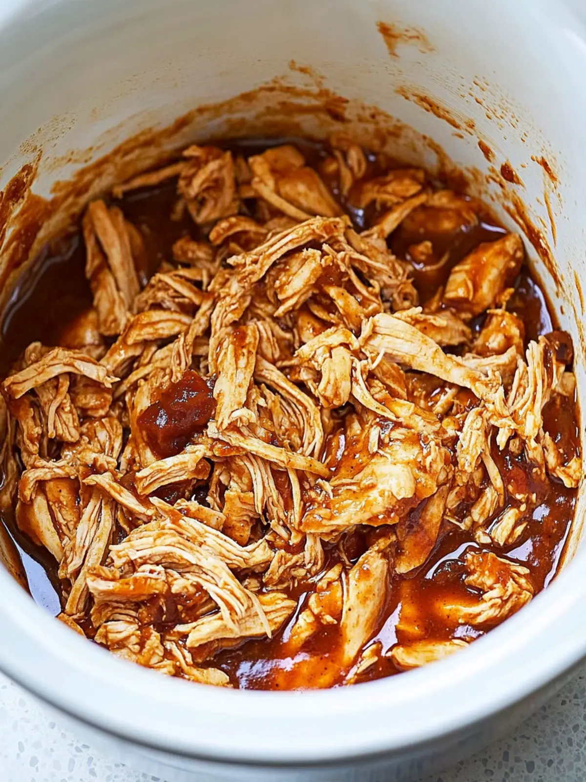 Crockpot BBQ Shredded Chicken