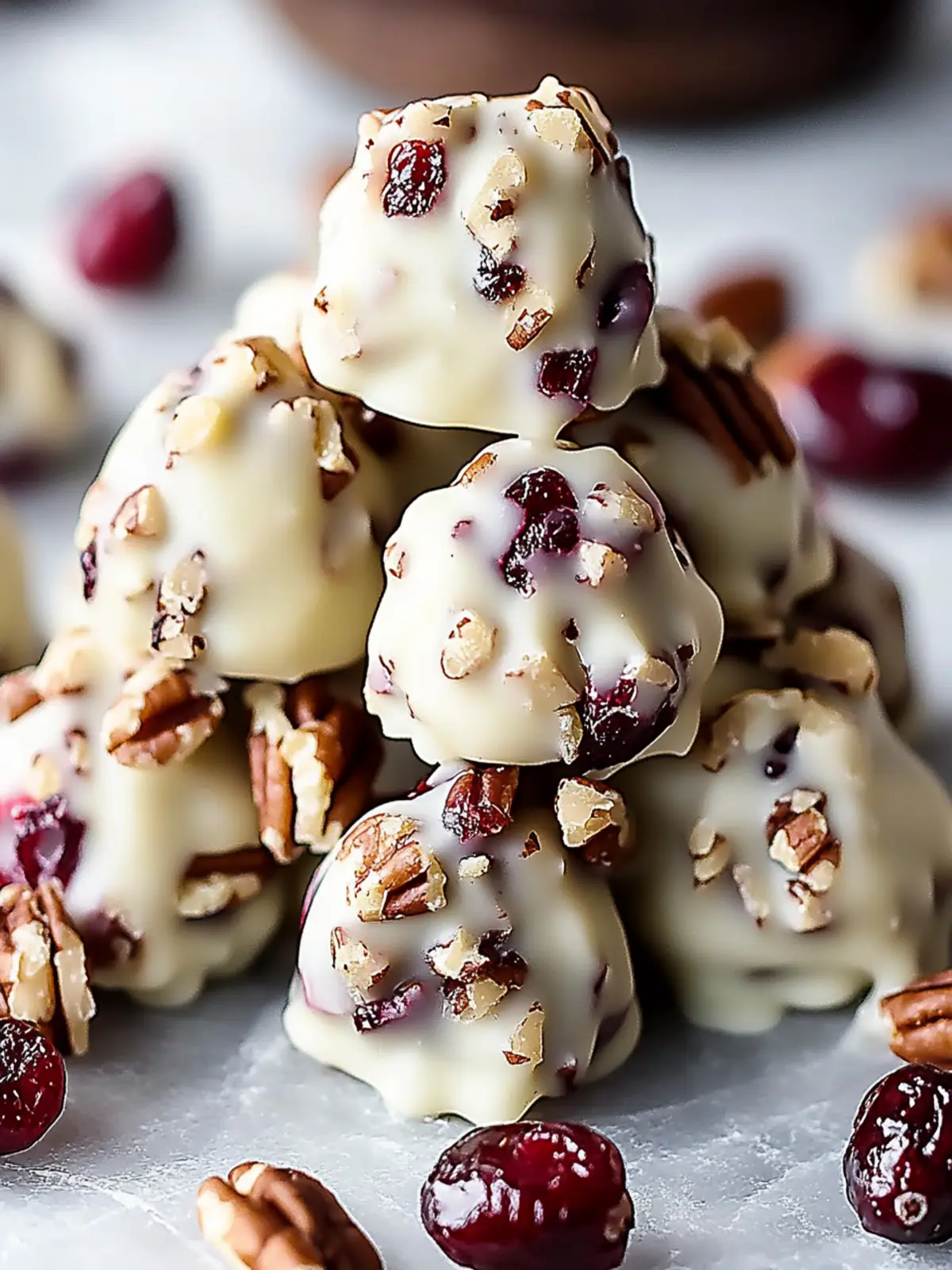 White Chocolate Cranberry Pecan Clusters