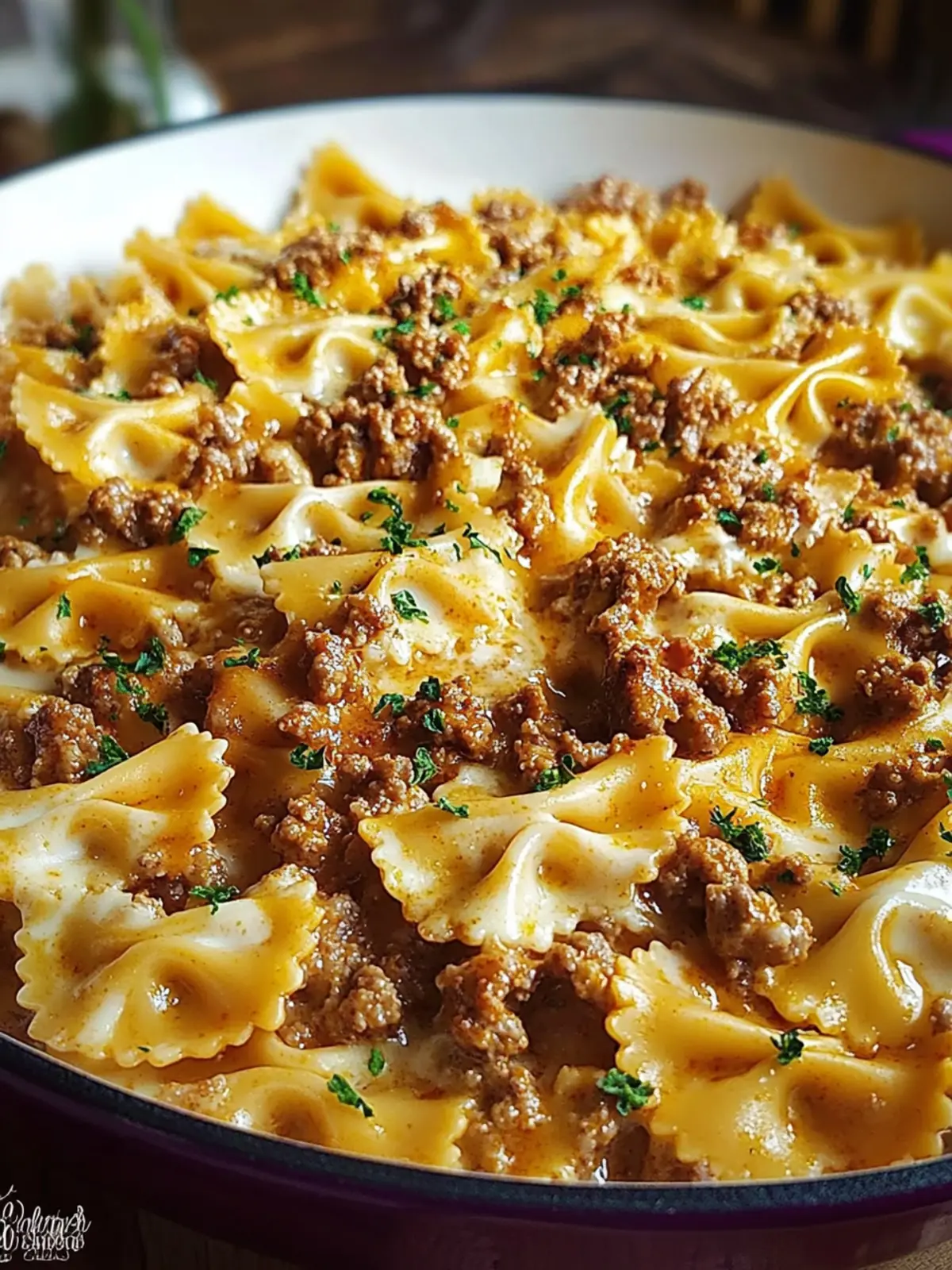 Cajun Cream Cheese Alfredo Bowties with Spiced Ground Beef Bliss 4 Cajun Cream Cheese Alfredo Bowties with Spiced Ground Beef