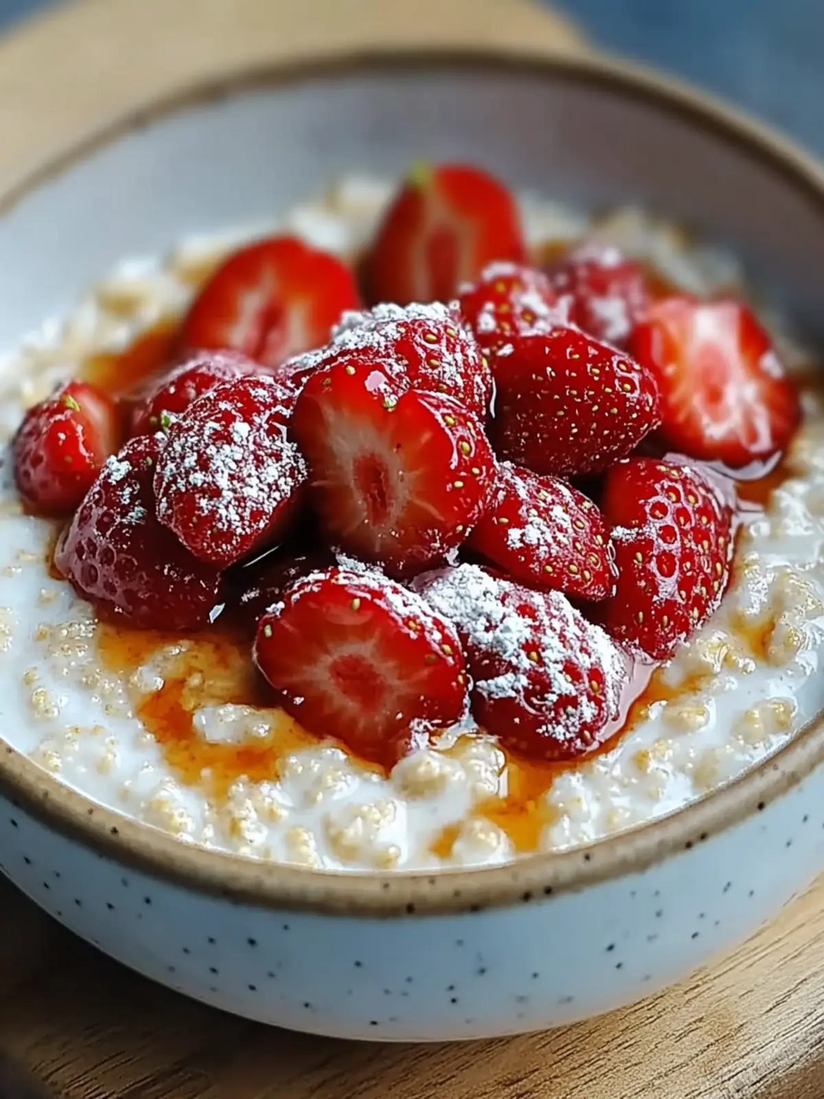 Strawberries and Cream Porridge Recipe