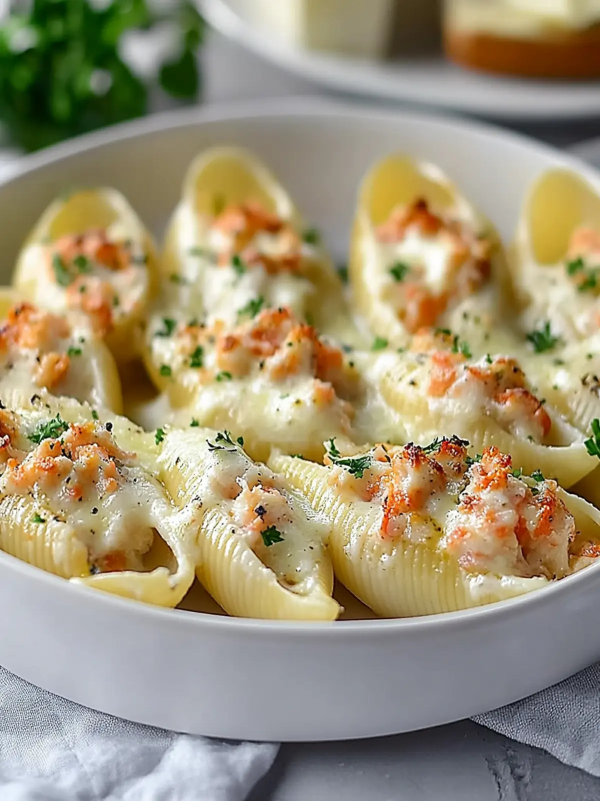 Creamy Seafood Stuffed Shells Recipe