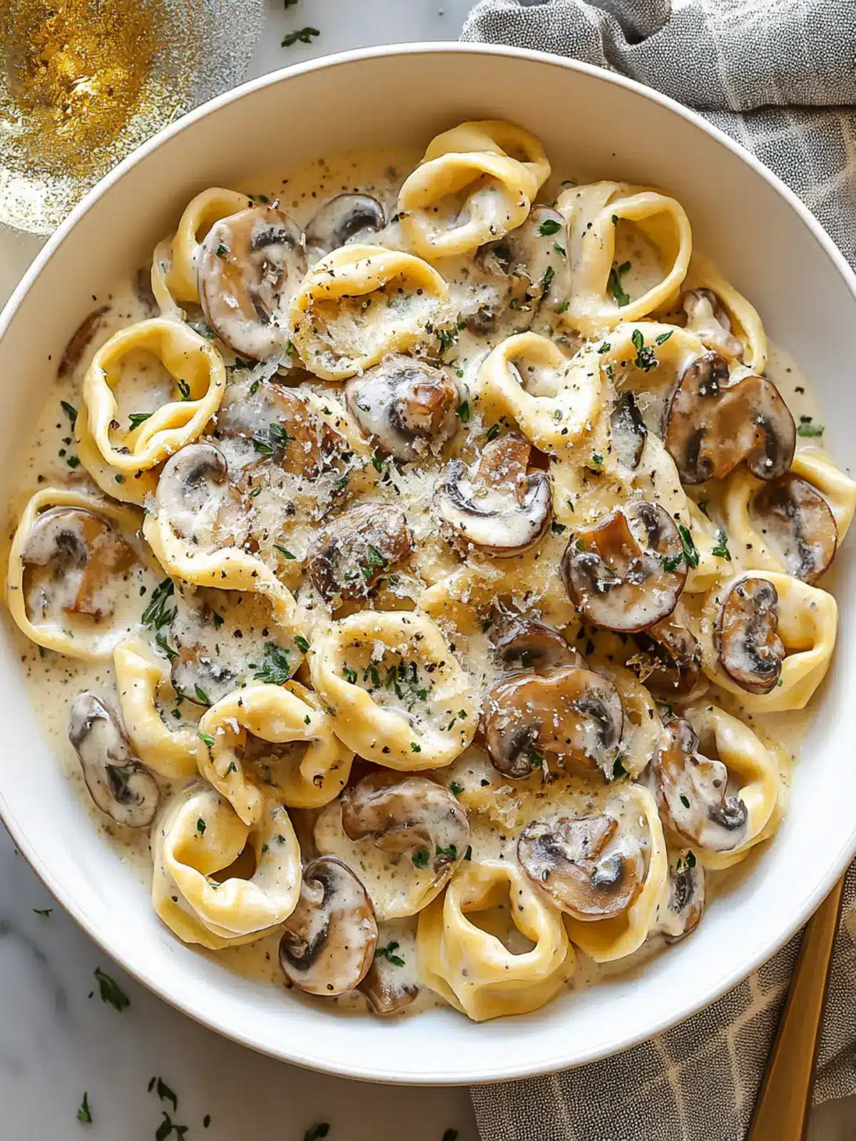Creamy Mushroom Tortellini Alfredo Recipe in 25 Minutes 5 Creamy Mushroom Tortellini Alfredo Recipe