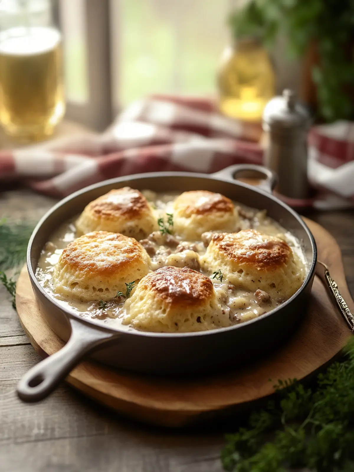 Biscuits & Gravy Breakfast Bake