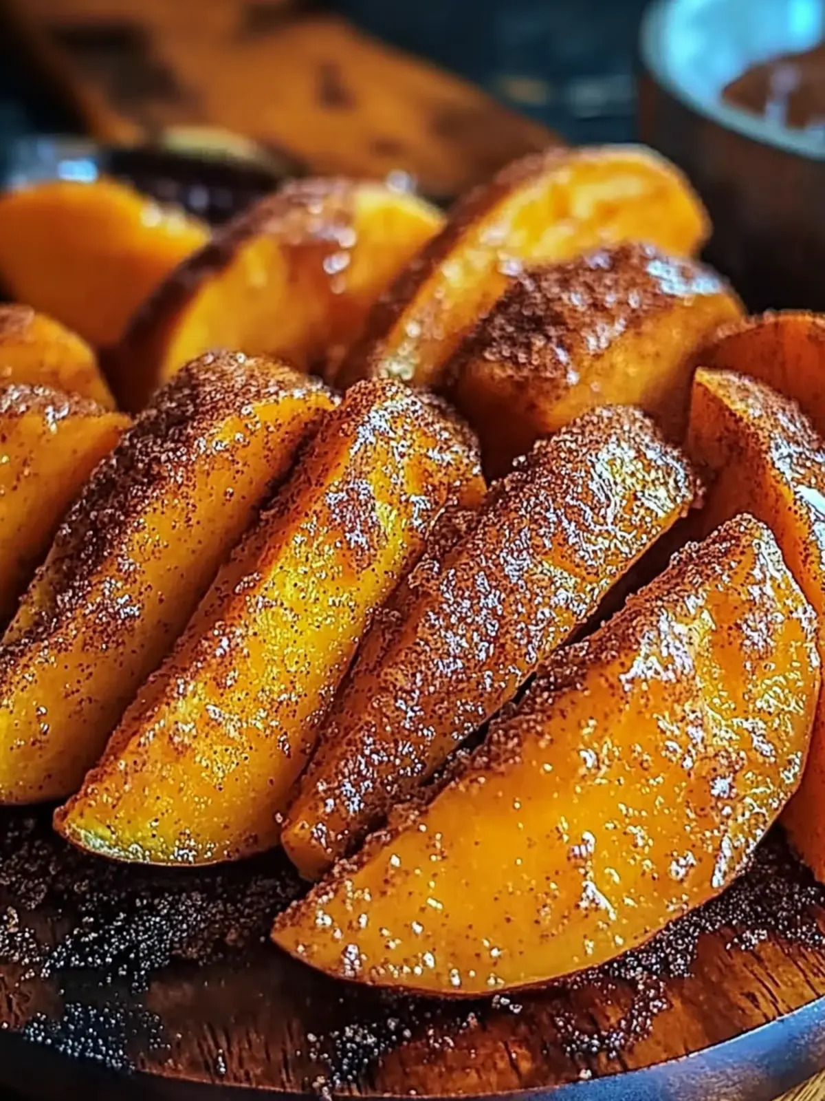 Cinnamon Sugar Sweet Potato Wedges