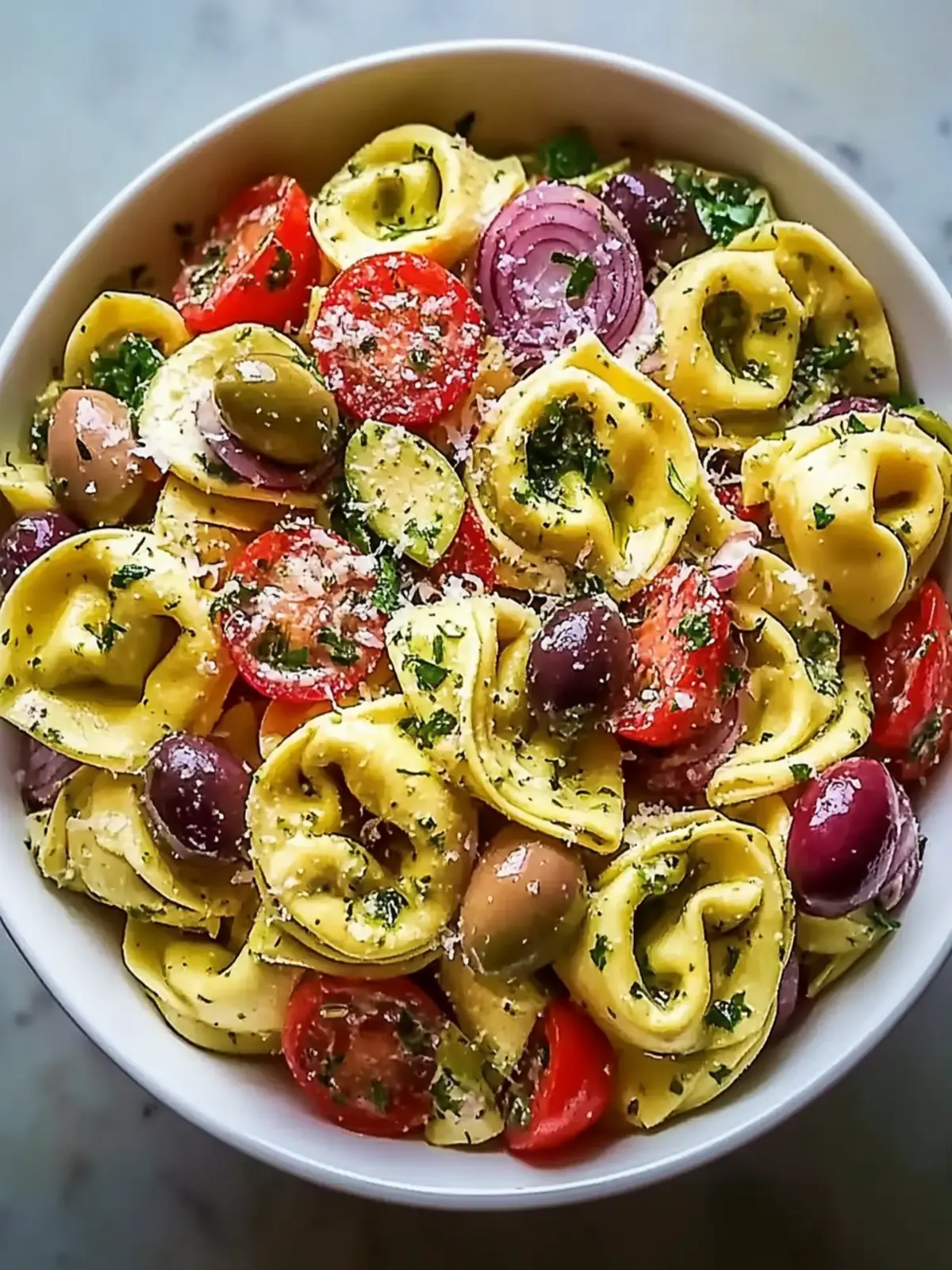 Mediterranean Tortellini Salad with Artichokes & Olives Delight 3 Mediterranean Tortellini Salad with Artichokes & Olives Recipe
