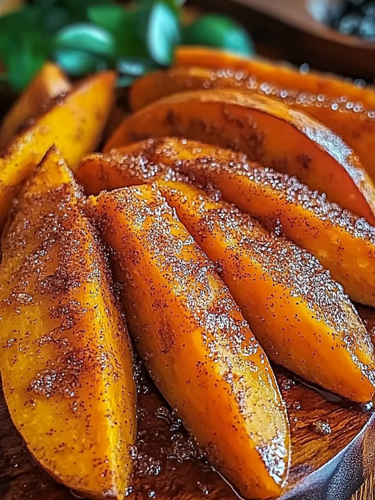 Cinnamon Sugar Sweet Potato Wedges