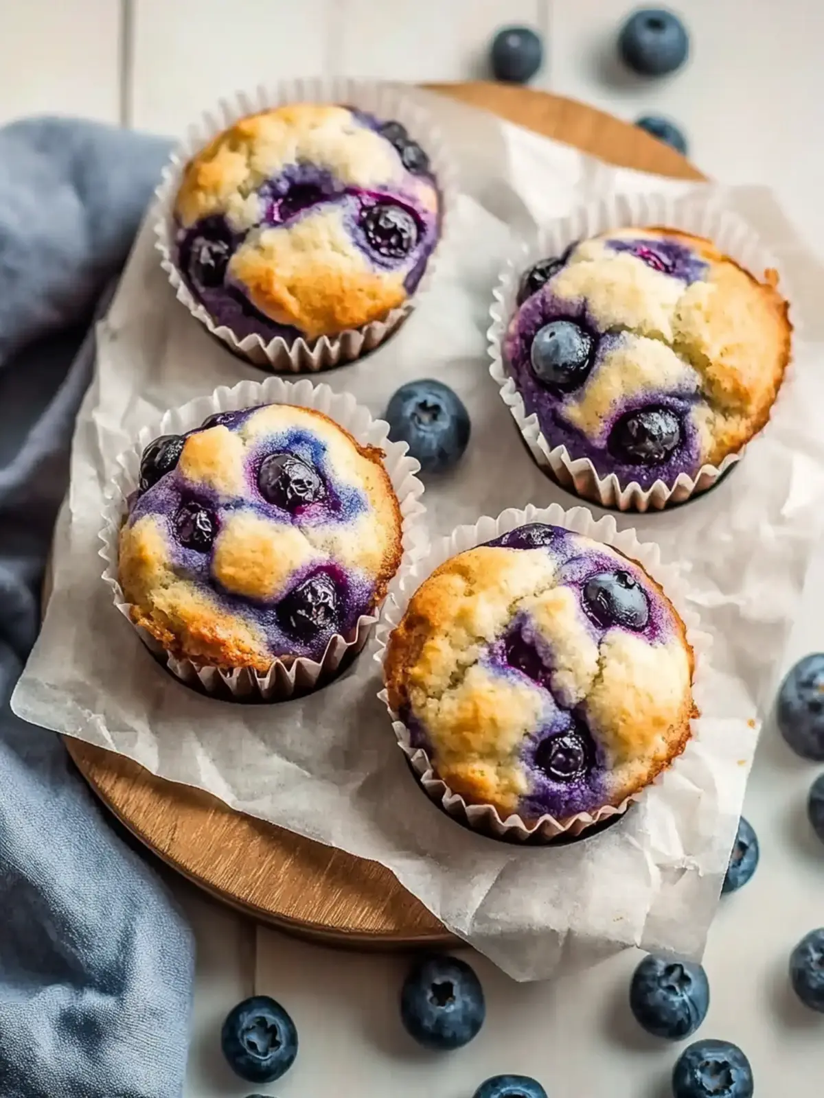 Cottage Cheese Blueberry Muffins