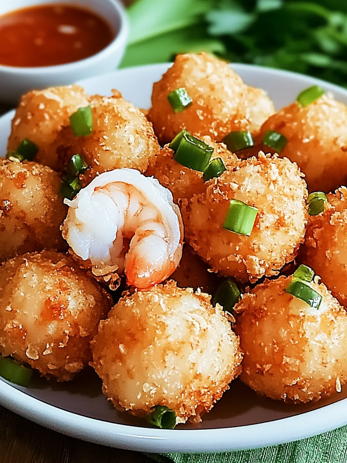Crispy Shrimp Balls with Sweet Chili Sauce