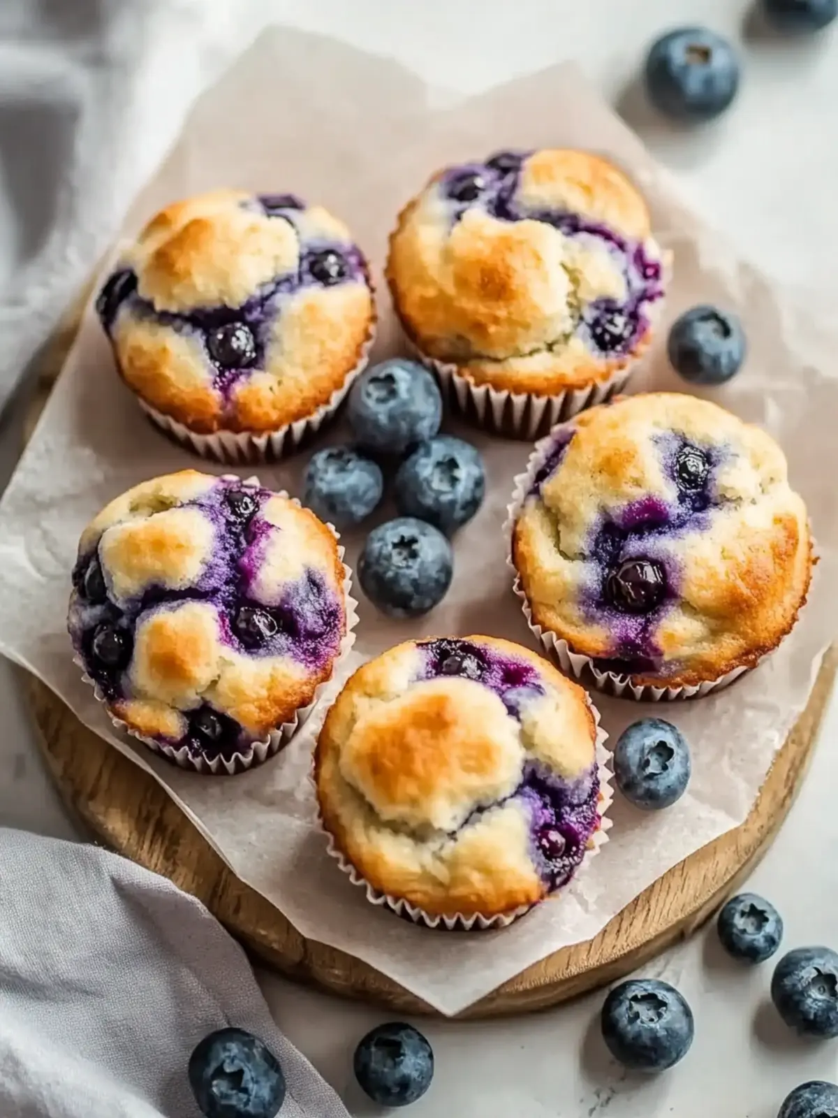 Cottage Cheese Blueberry Muffins