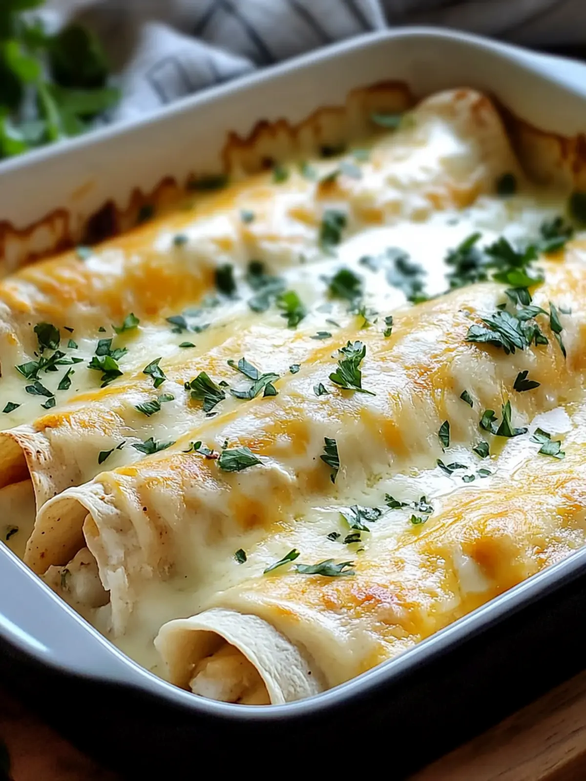 Easy White Chicken Enchiladas with Creamy White Sauce Delight 4 Easy White Chicken Enchiladas with Creamy White Sauce