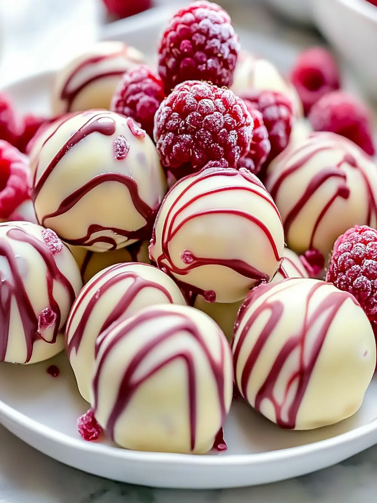 White Chocolate Raspberry Cheesecake Balls