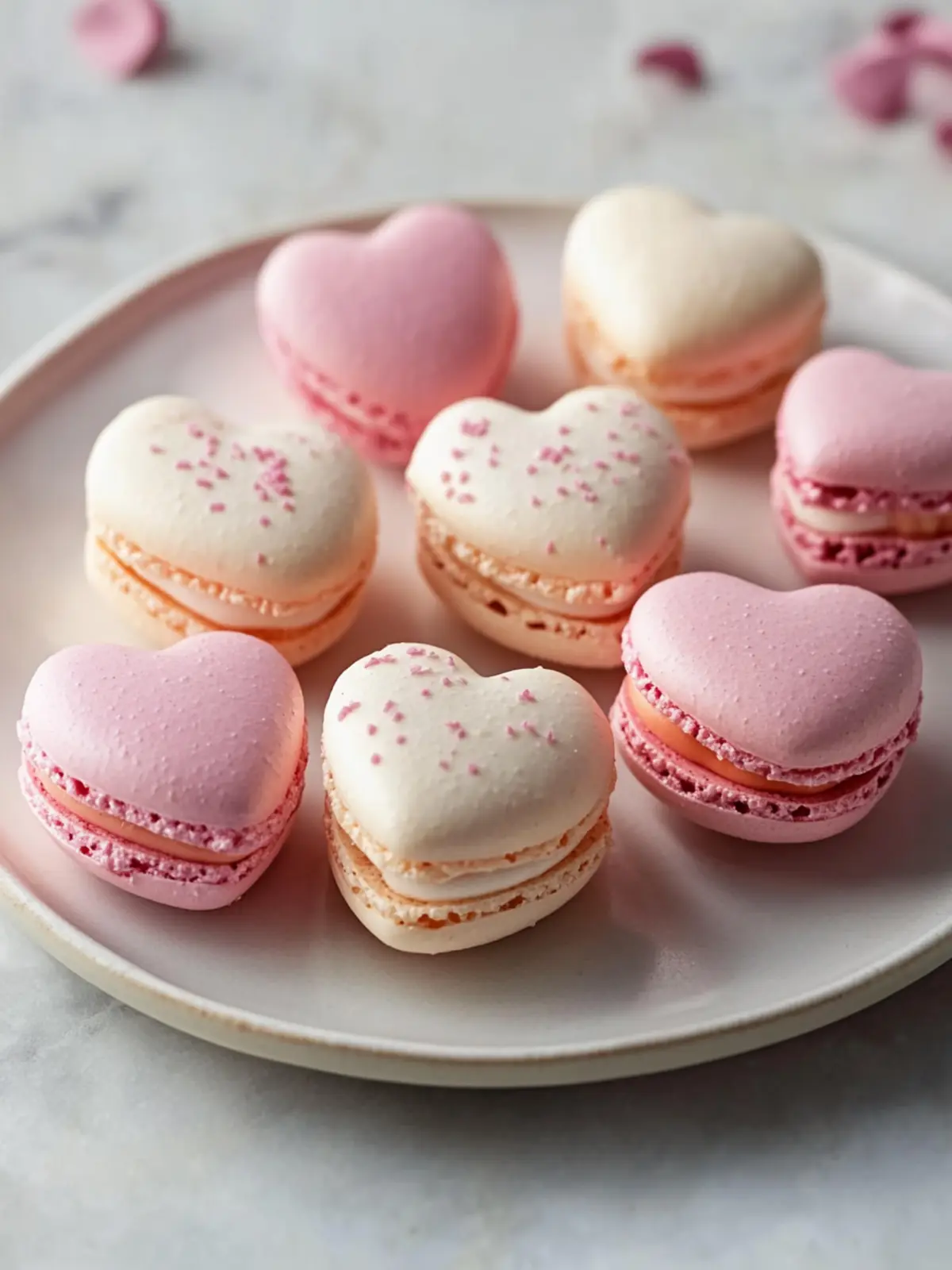 Delicious Heart-Shaped Macarons for Your Sweetest Moments 2 Heart-Shaped Macarons