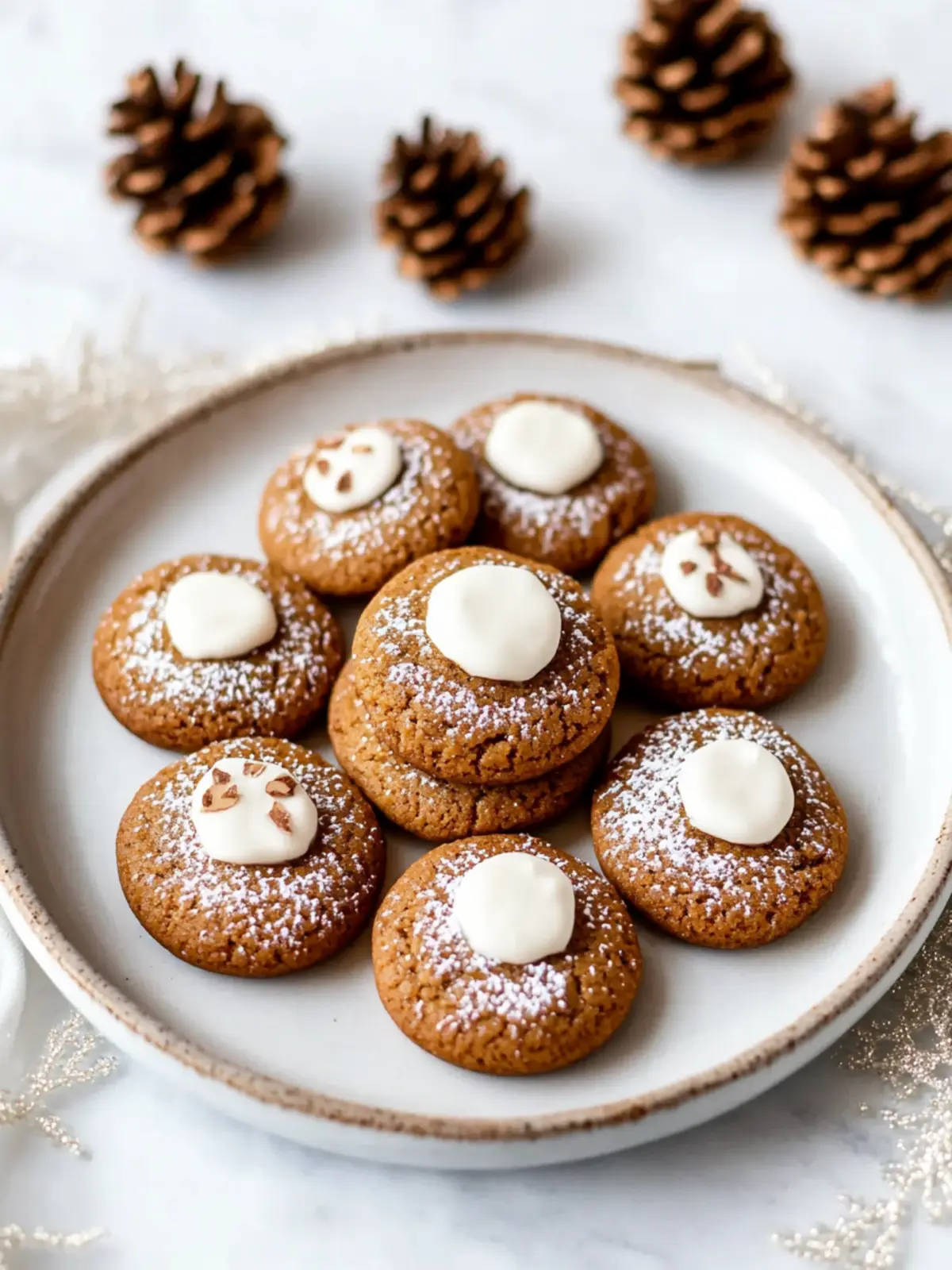 Keto Gingerbread Thumbprint Cookies