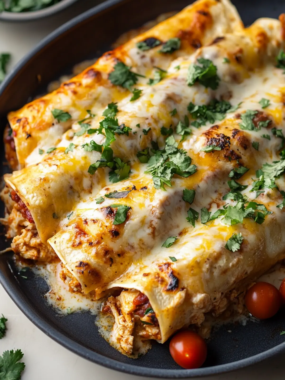 High Protein Chicken Enchiladas