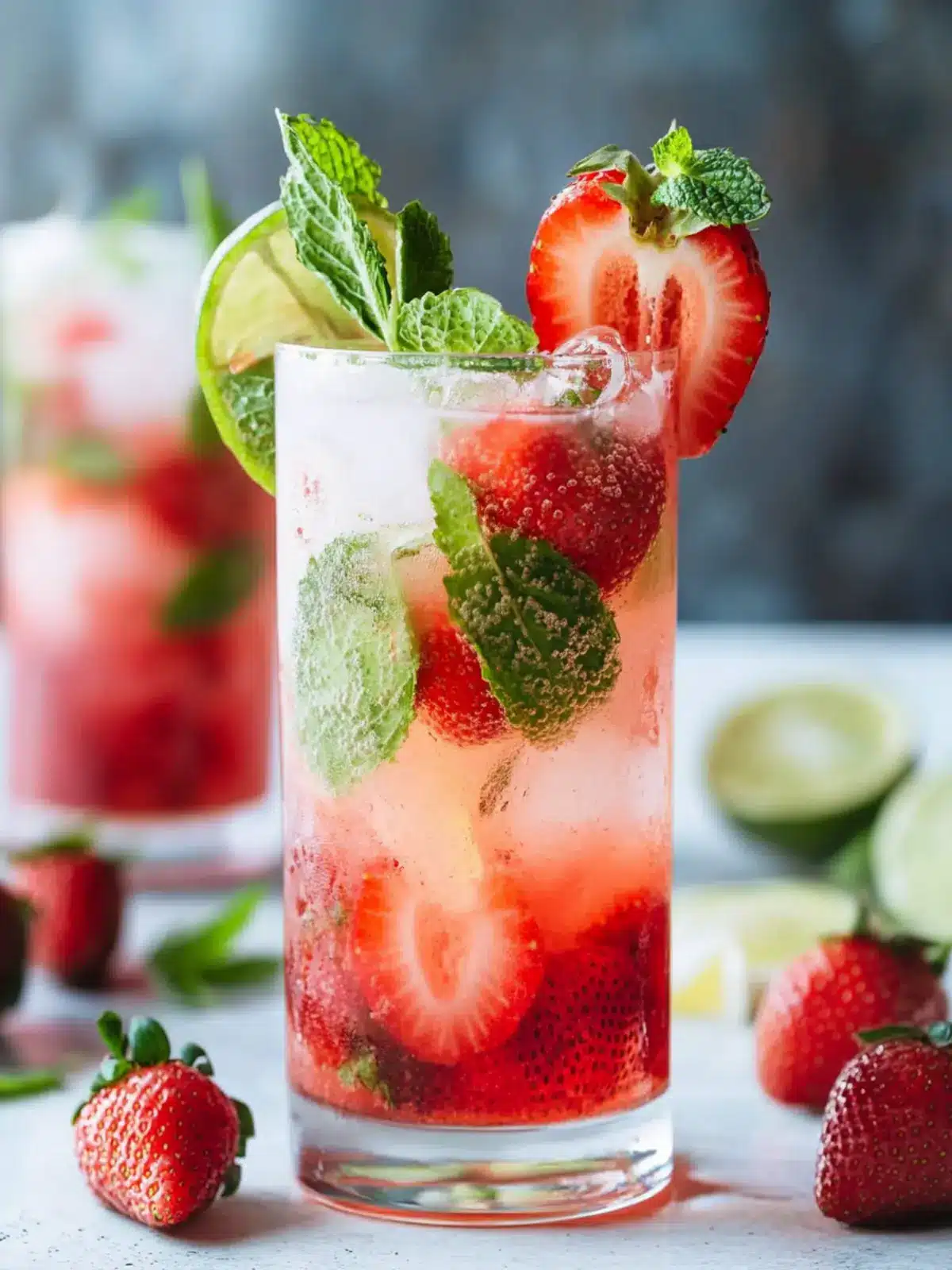 Strawberry Mojito Recipe with Fresh Strawberries!