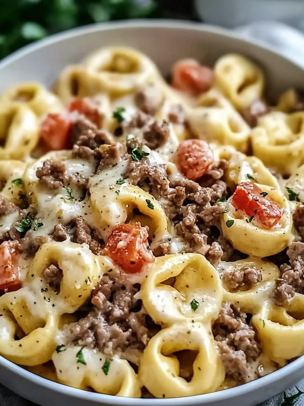 Crock Pot Cheesesteak Tortellini