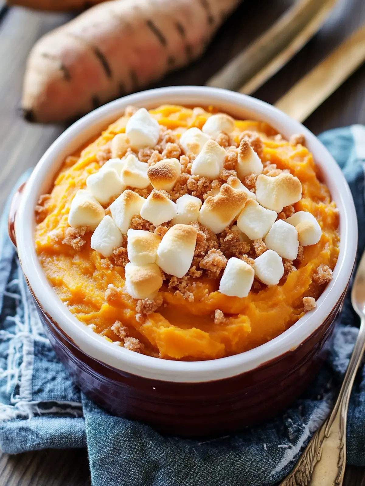 Sweet Potato Casserole with Marshmallow Topping