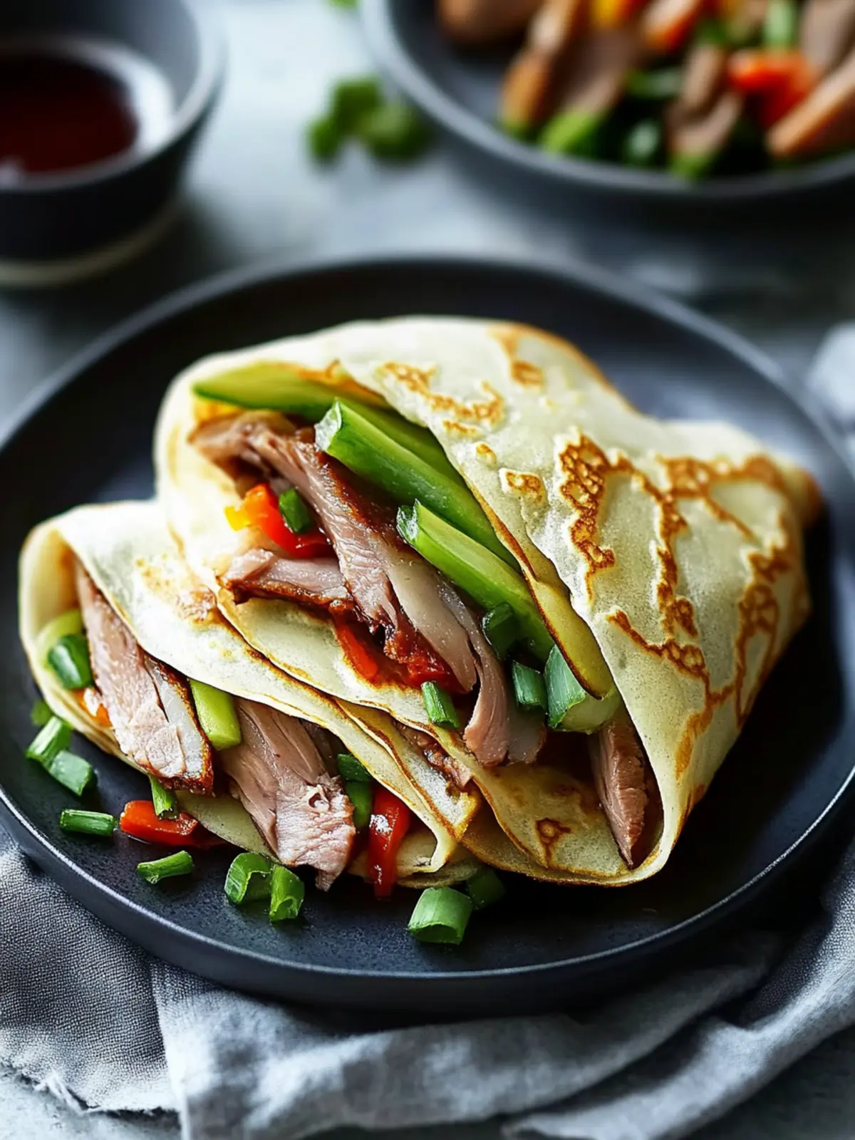 Delicious Peking Duck Crepe Wraps for Effortless Entertaining 4 Peking Duck Crepe Wraps
