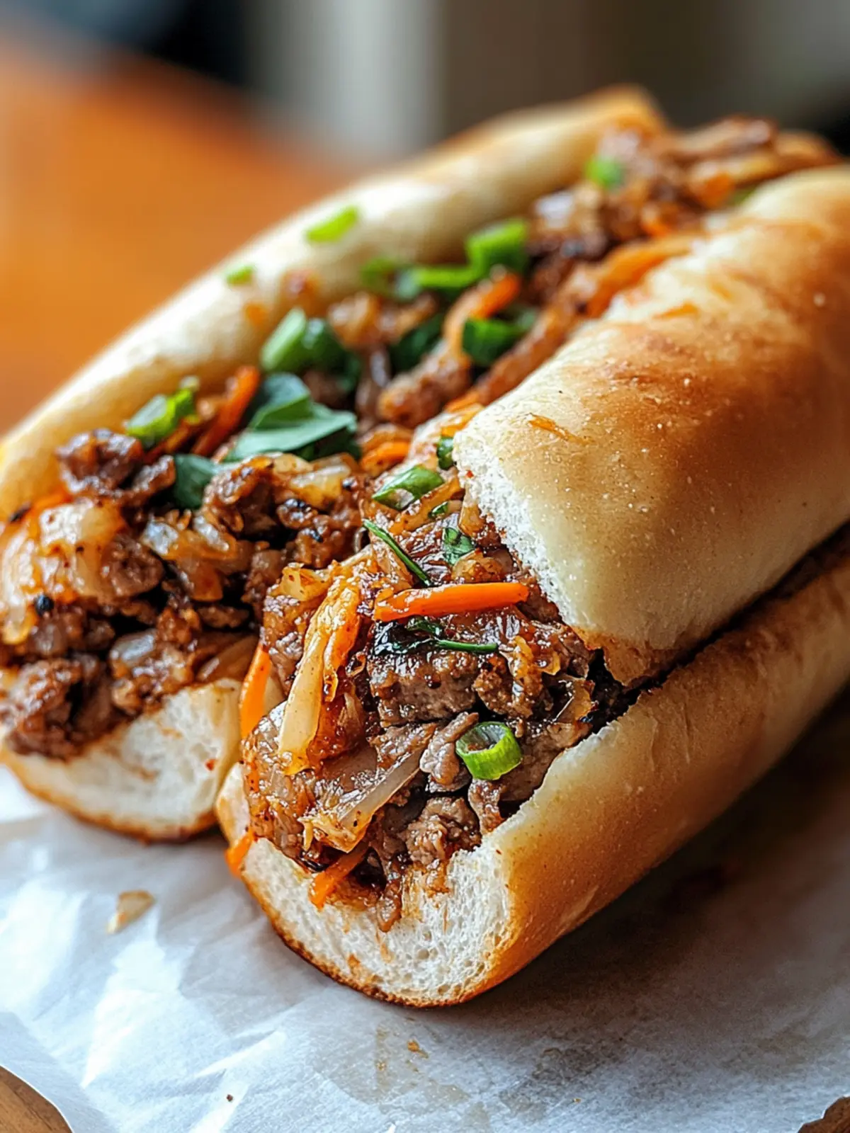 Korean-Inspired Kimchi Bulgogi Cheesesteak