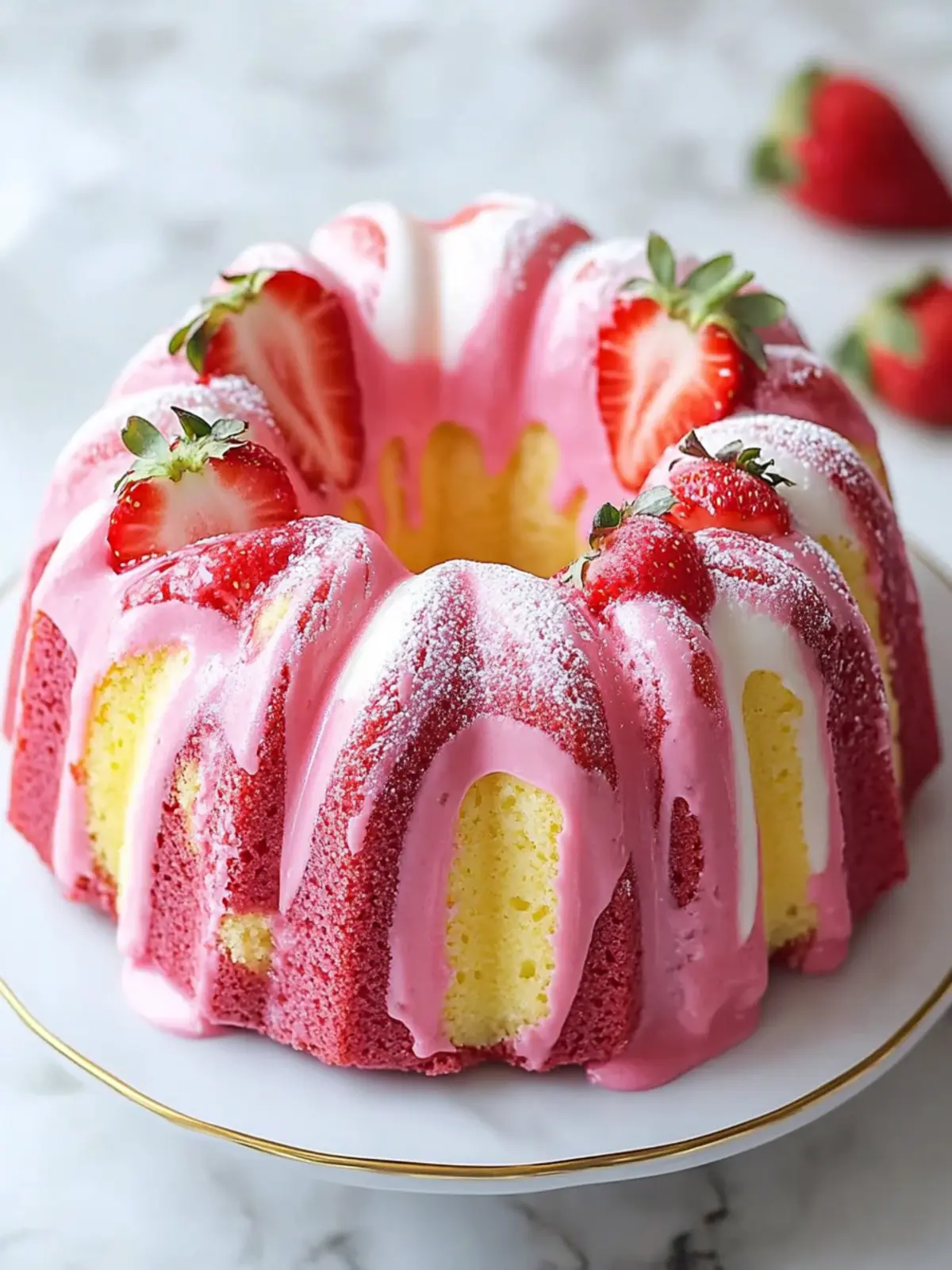 Strawberry Milkshake Pound Cake Recipe