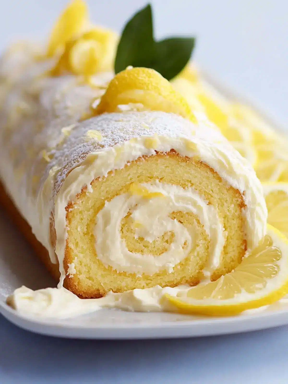 Easy Lemon Cream Swiss Roll