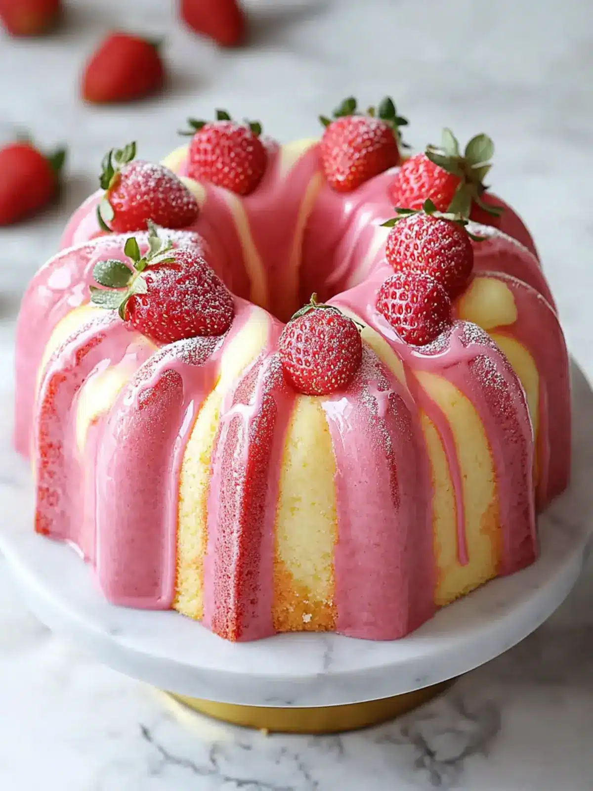 Strawberry Milkshake Pound Cake Recipe