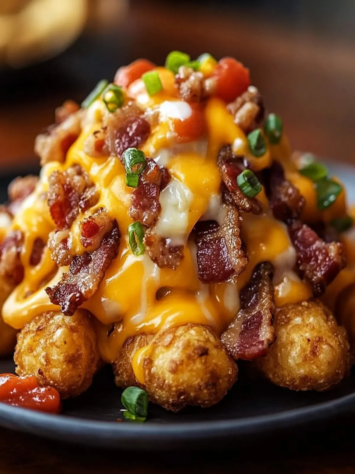 Bacon Cheeseburger Tater Tot Cones
