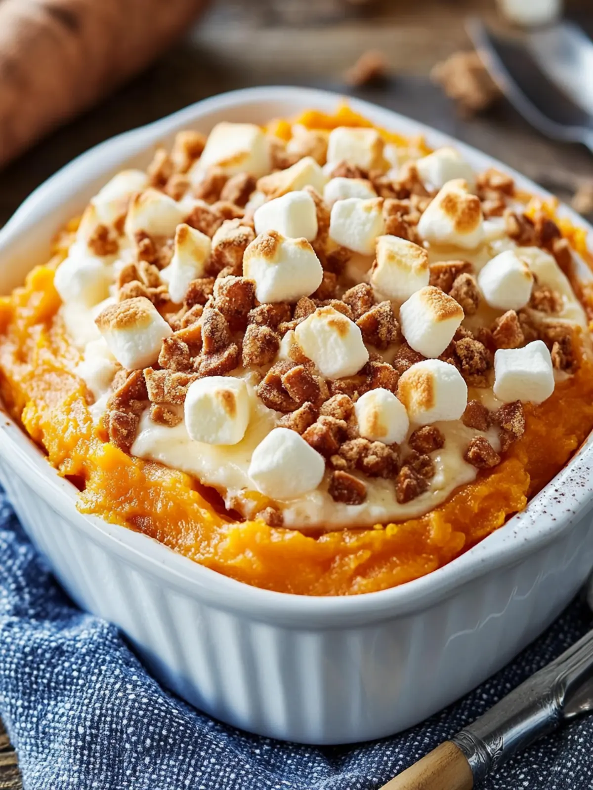 Sweet Potato Casserole with Marshmallow Topping