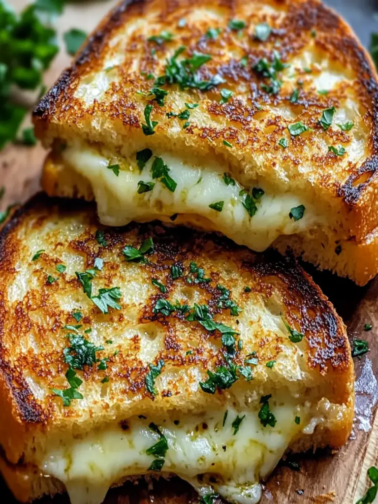 Garlic Bread Grilled Cheese
