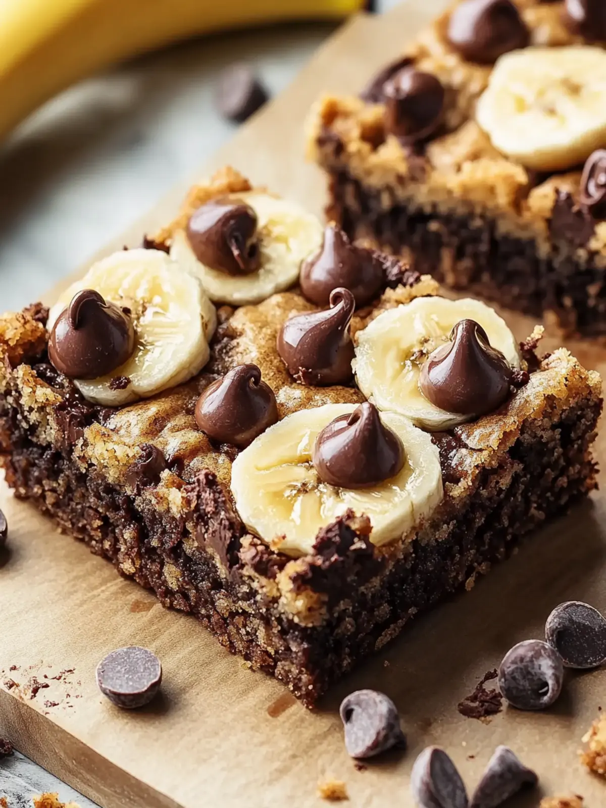 Fudgy Chocolate Chip Banana Bars for Delicious Snacking Anytime 5 Fudgy Chocolate Chip Banana Bars