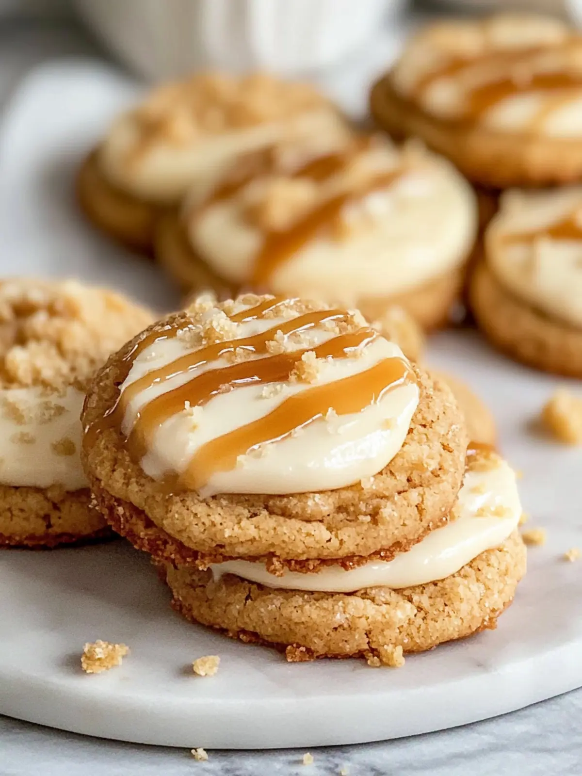 Copycat Crumbl Salted Caramel Cheesecake Cookies