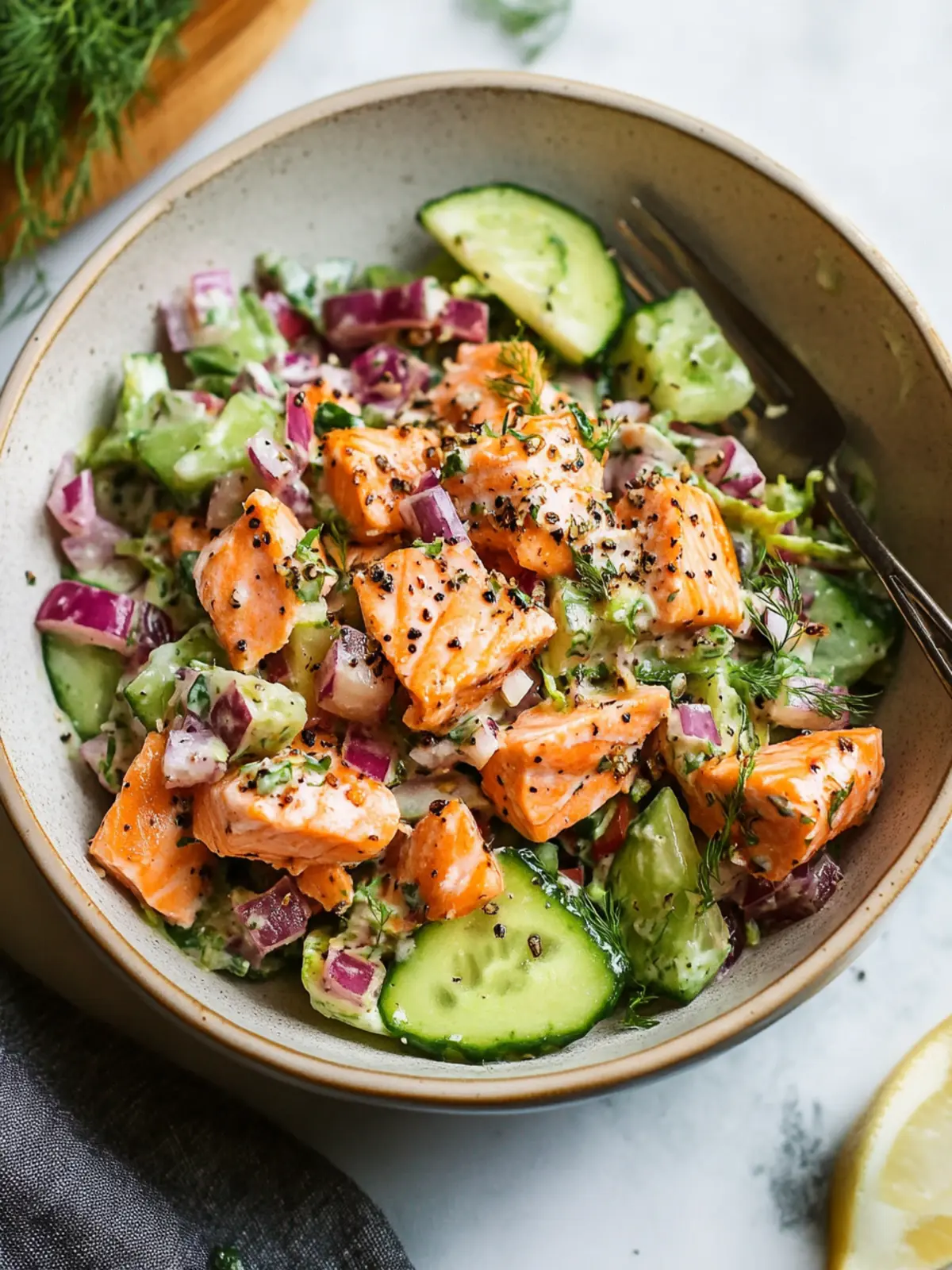 Creamy Flaky Salmon Salad: Your Perfect Summer Delight 3 Flaky Salmon Salad