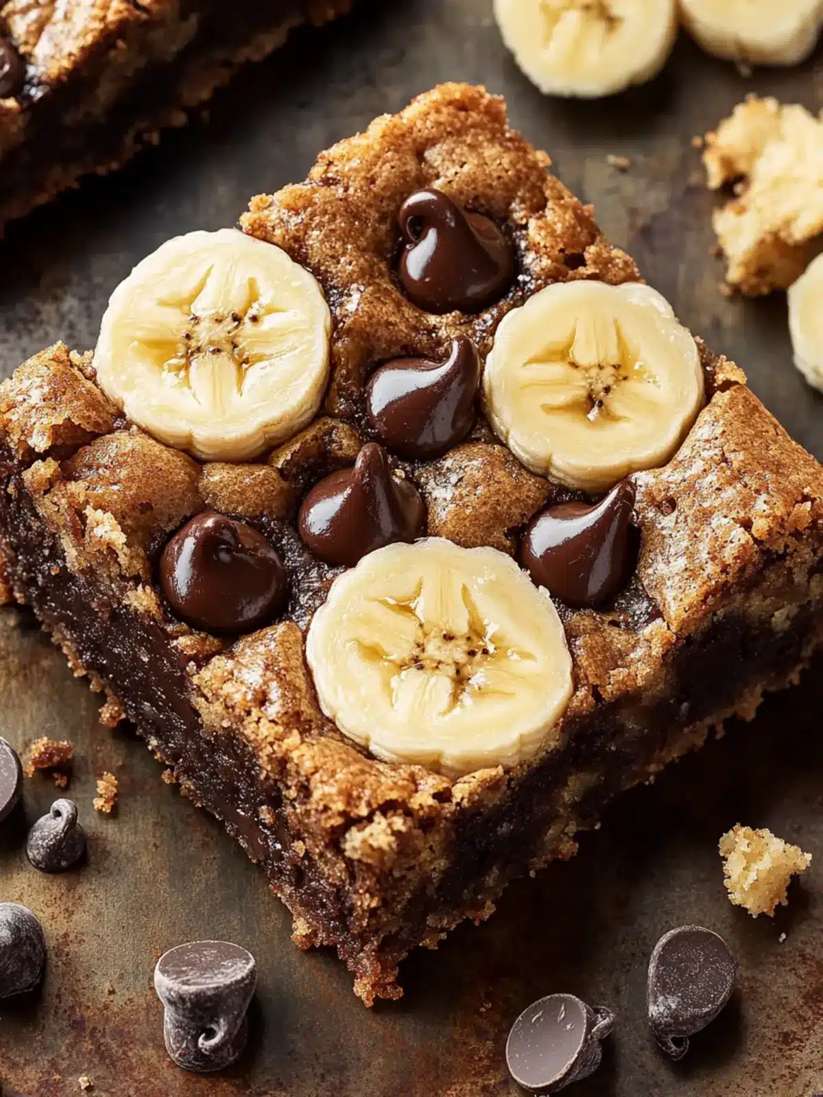 Fudgy Chocolate Chip Banana Bars for Delicious Snacking Anytime 3 Fudgy Chocolate Chip Banana Bars