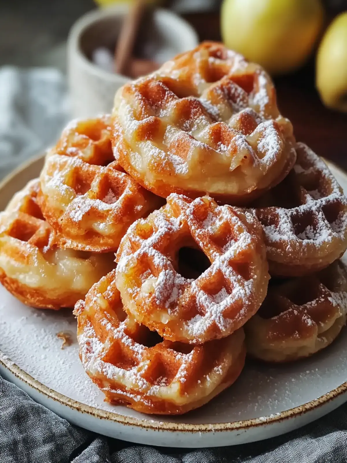 Apple Fritter Waffle Donuts