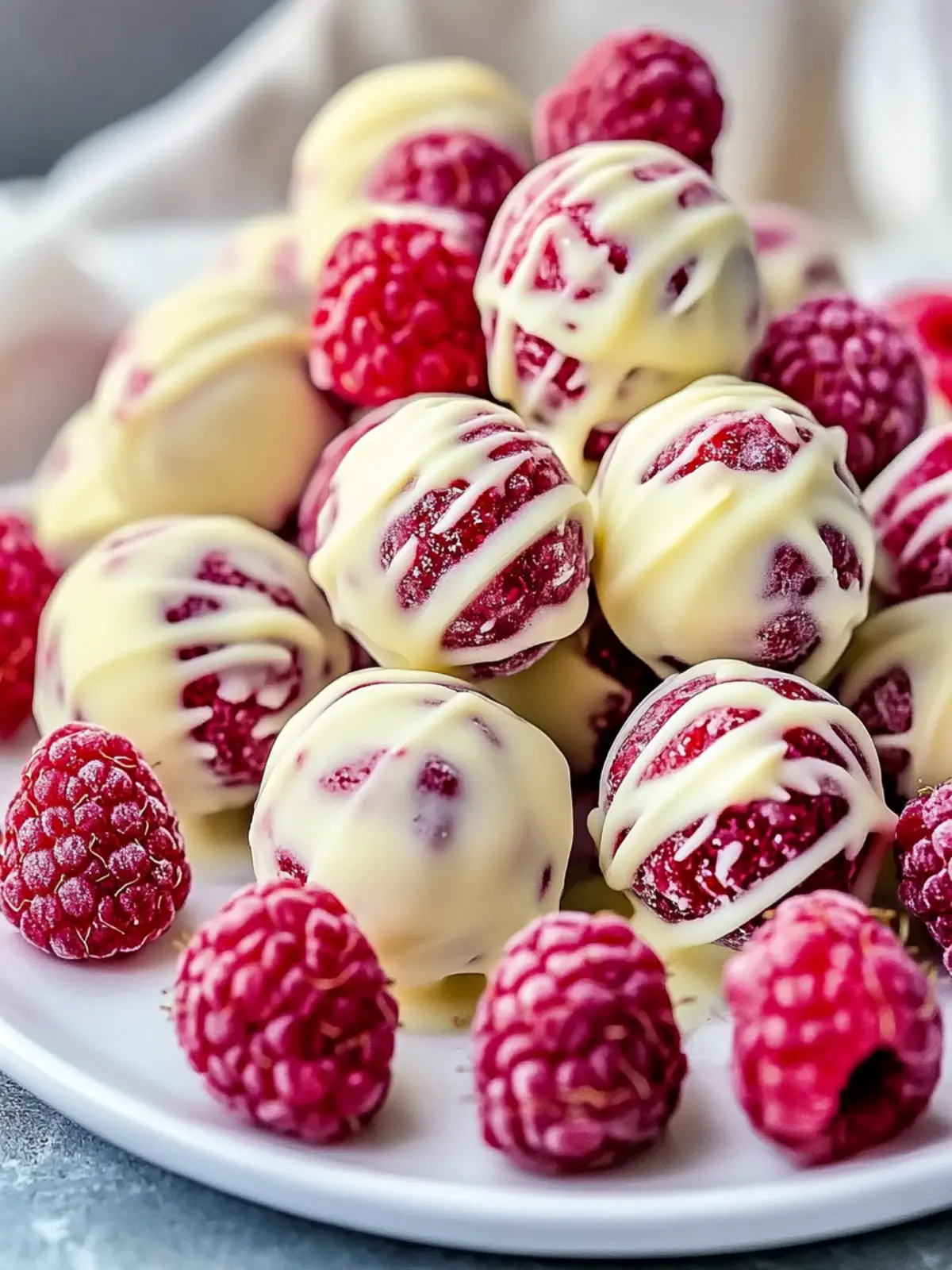 White Chocolate Raspberry Cheesecake Balls