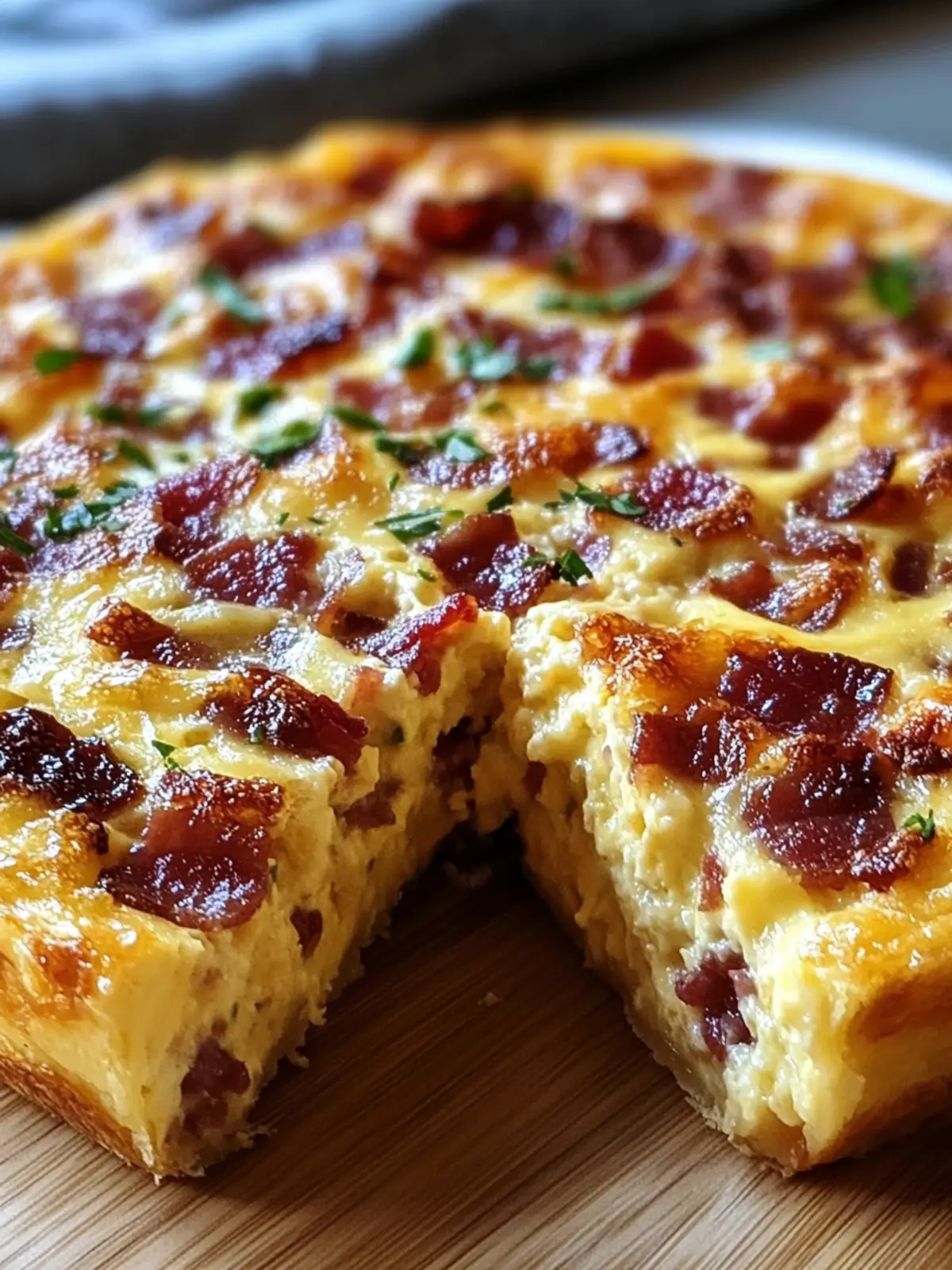 Crustless Bacon & Cheese Quiche