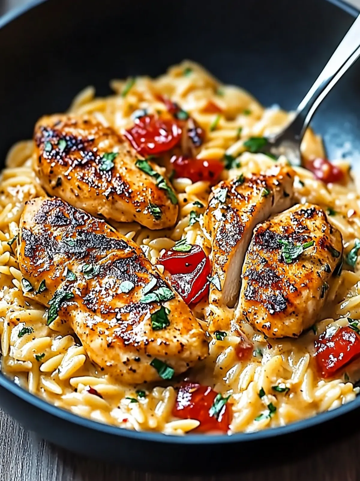One‑Pot Cajun Chicken Alfredo Orzo