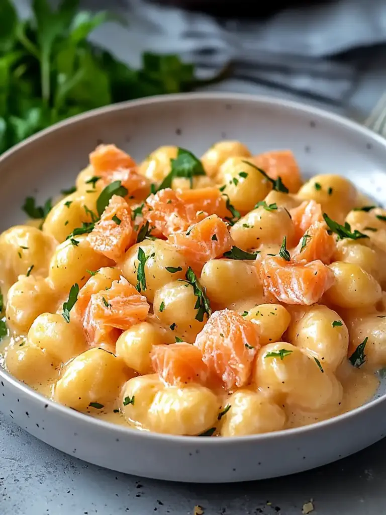 Juicy Smoked Salmon Gnocchi