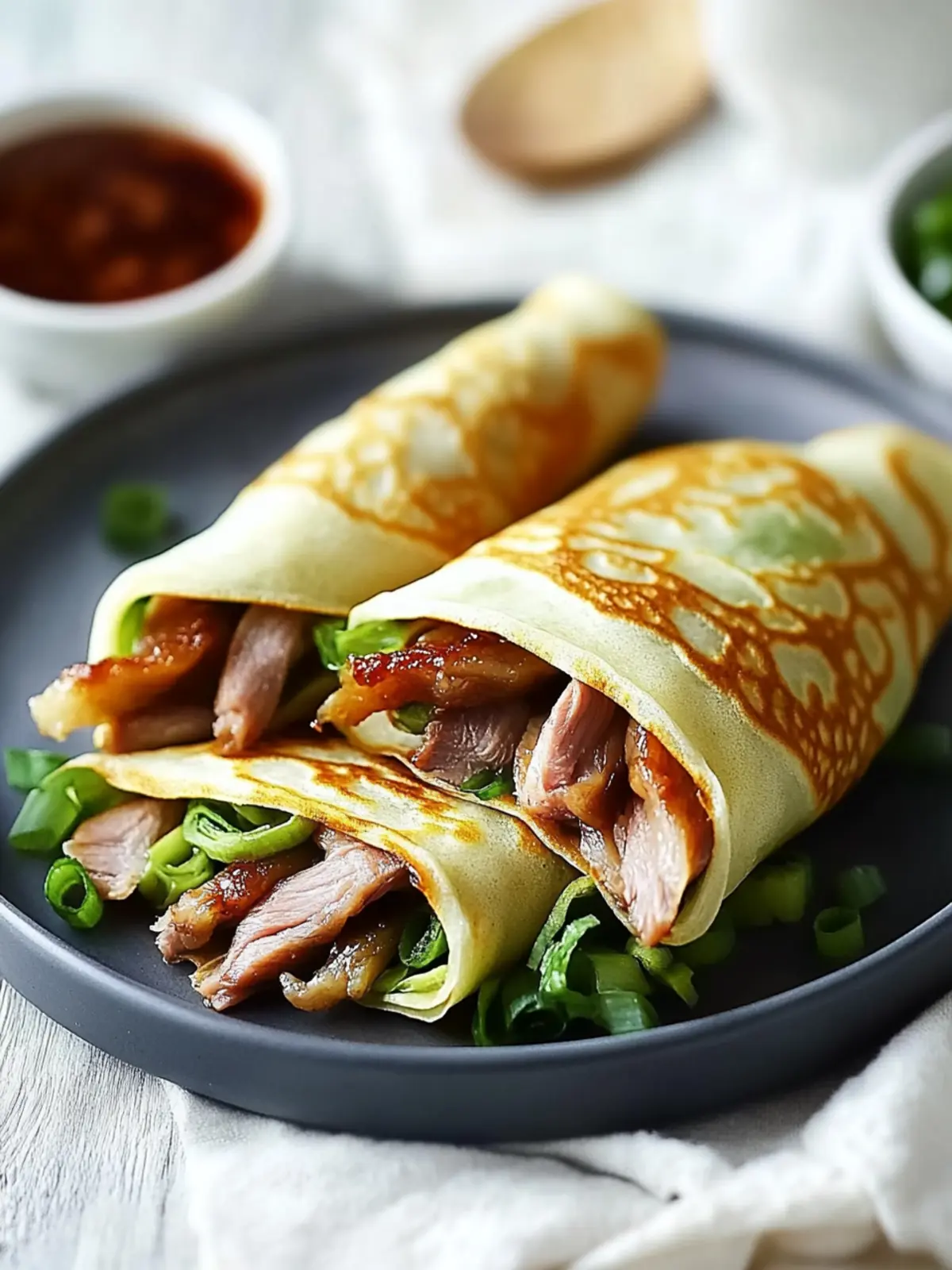 Delicious Peking Duck Crepe Wraps for Effortless Entertaining 5 Peking Duck Crepe Wraps