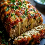 Parmesan Chicken Meatloaf with Gooey Cheese Center
