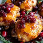 Baked Orange Cranberry Chicken Thighs