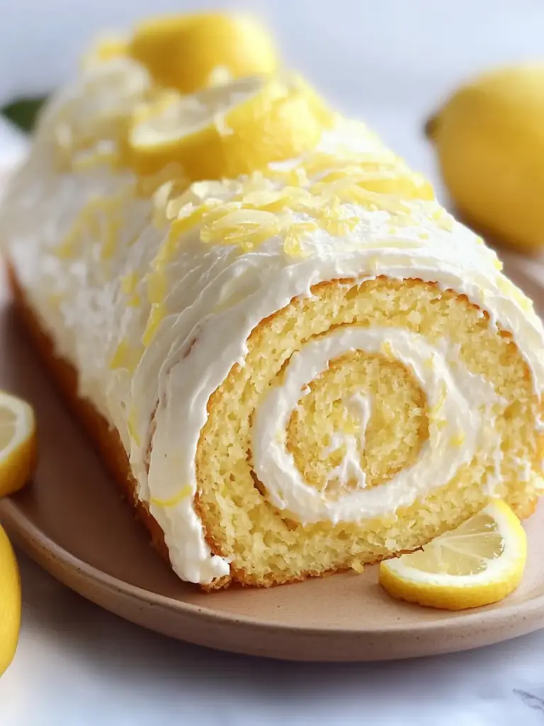 Easy Lemon Cream Swiss Roll