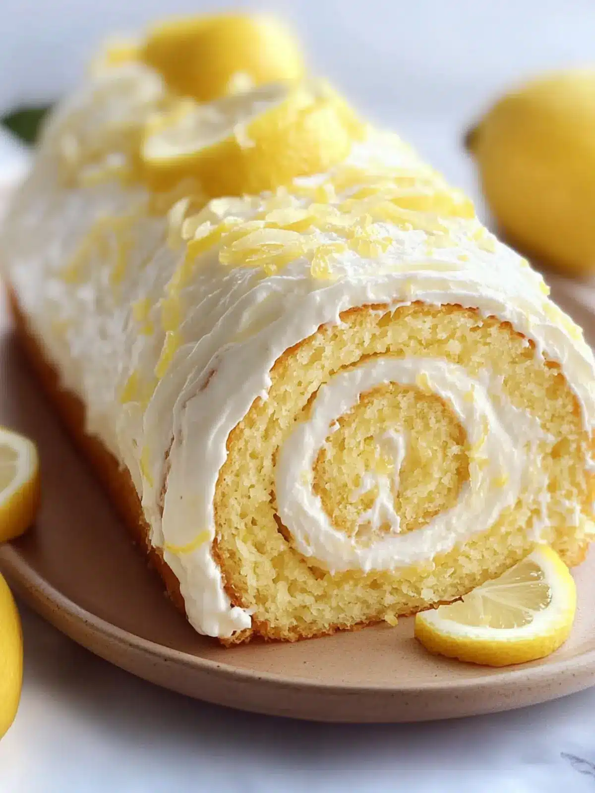 Easy Lemon Cream Swiss Roll